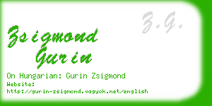 zsigmond gurin business card